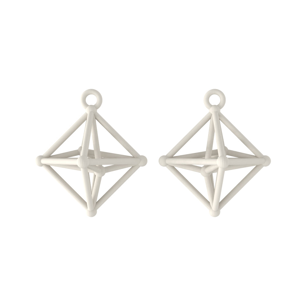 Hyper Octahedron Earrings with Chains