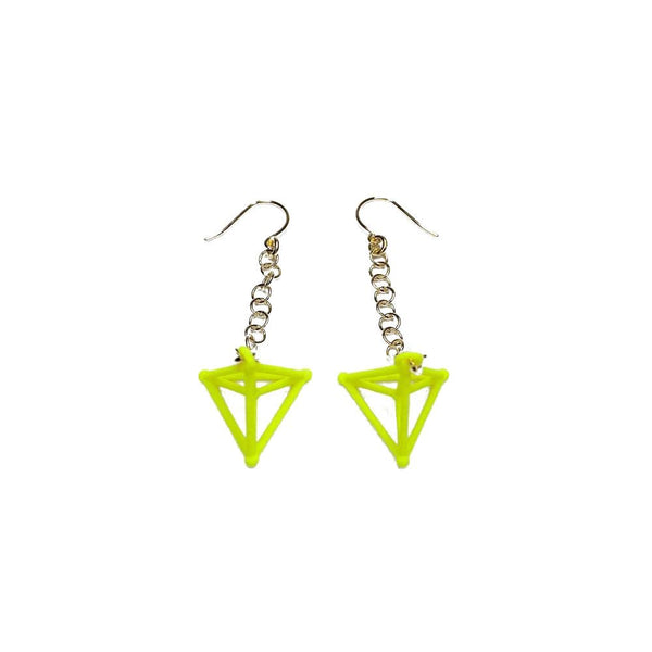 Hyper Simplex Earrings with Chains
