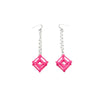 Hyper Cube Earrings with Chains